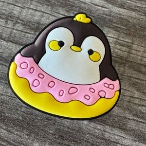 Chubby Penguin in a Donut CROCS Jibbitz Shoe Charm 5/$20